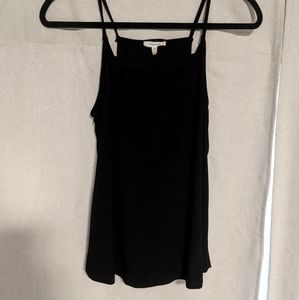 Black tank top with cutout neck line